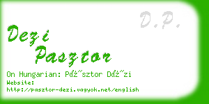 dezi pasztor business card